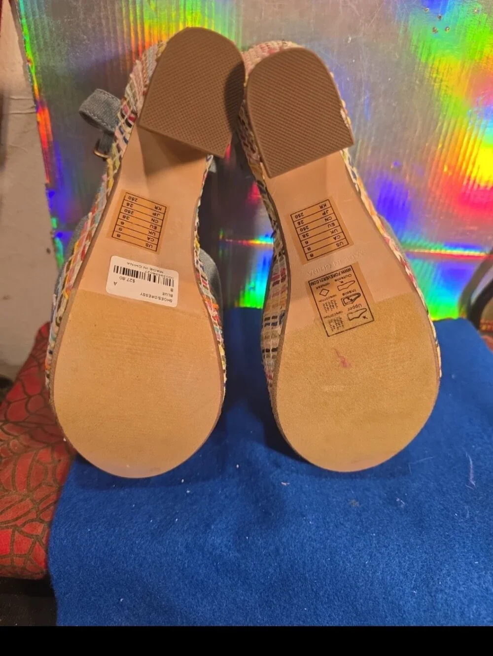 071326 Dressy blue size 8  3 inch heals. B0x 22aa
